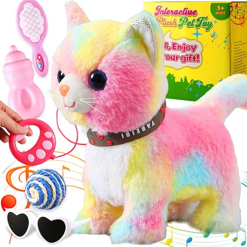 Colorful walking cat - colorful,